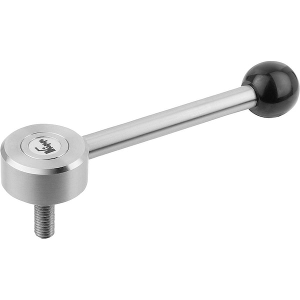 Tension Lever Flat Size-2 M12X30, A-131, Form-0Deg Stainless Steel 1.4305, Comp-Plastic